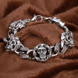 Vintage vampire skull bracelet